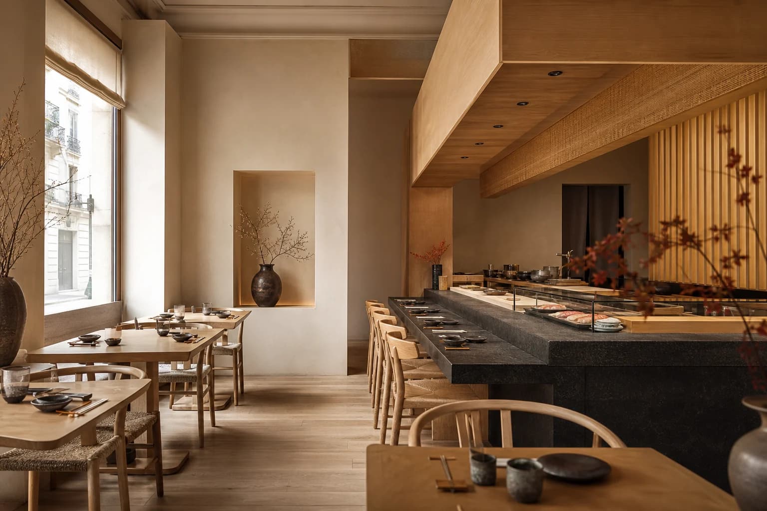 Intérieur chaleureux d'un restaurant présenté avec EatView