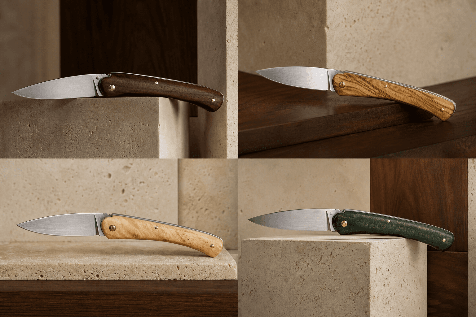 Collection de couteaux artisanaux français